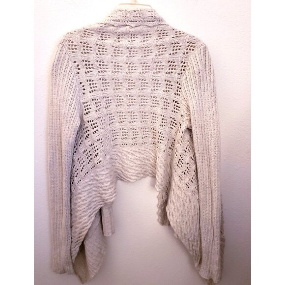 AllSaints Theo Short Off White Wrap Luxurious Knit Cardigan Size M/L 12-14 EUC - Picture 12 of 14